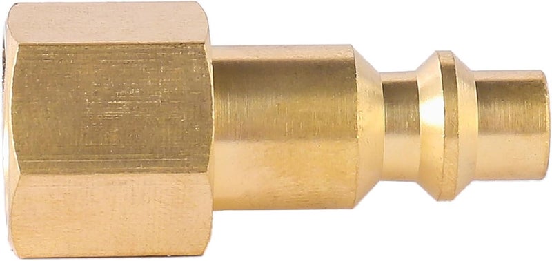 BILBAL Brass 1/4 Inch NPT Brass Female Air Hose Quick Connect Adapter,Air Coupler and Plug Kit,Air Compressor Fittings 2pcs - Image 2